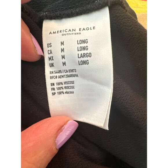 American Eagle Outfitters Long-Sleeve Black Dress M - Picture 6 of 13